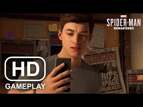 FIRST 16 MINUTES GAMEPLAY FOR MARVEL'S SPIDER-MAN REMASTERED (TOM HOLLAND SUIT) (CAPTURED IN PS5)