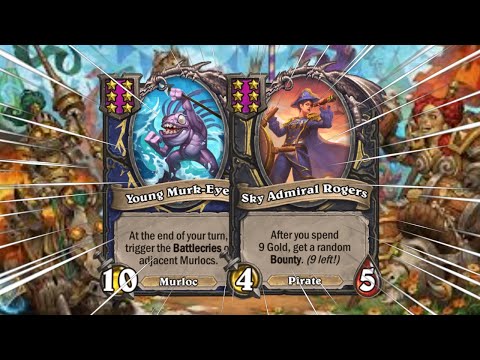 APM PIRATE MURLOC MENAGERIE END OF TURN SPELL POWER?! | Hearthstone Battlegrounds