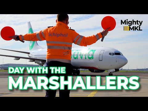 Day with the Marshallers at Amsterdam Airport Schiphol (AMS EHAM).