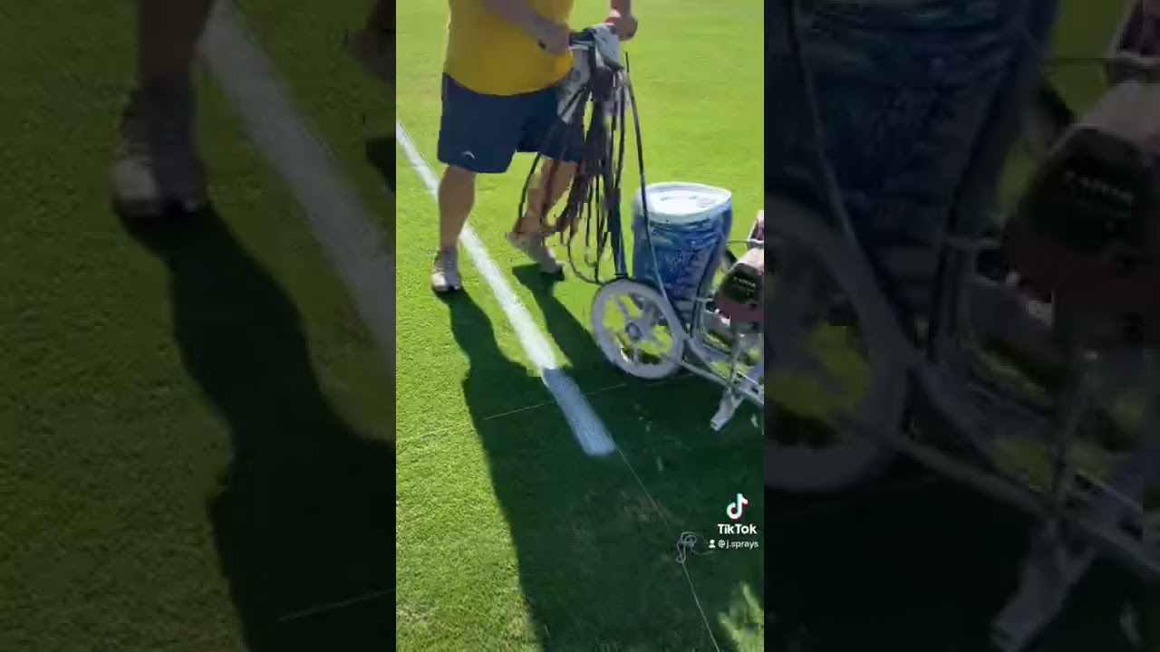 Painting NFL yard lines & hash marks