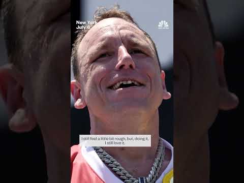 Joey Chestnut speaks about his 18th Nathan's Hot Dog Eating Contest win