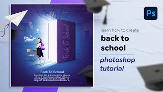 back to school post design | photoshop time-lapse