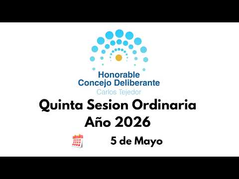 ✅ Quinta Sesion Ordinaria Año 2026    📅 5/5/2026
