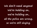 lyrics to for he's a jolly good felon - lostprophets ...