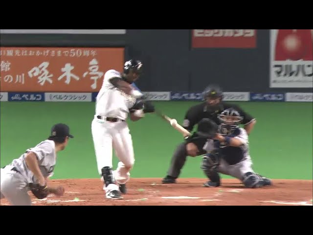 5回裏 やり返す!! ファイターズ・ミランダ 逆転された直後に 第6号同点ソロホームラン!! 2014/5/21 F-D