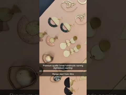 Elegant Geometric Brass Earrings