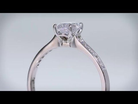 NARA - Oval Diamond Set Engagement Ring (O-H716-P)