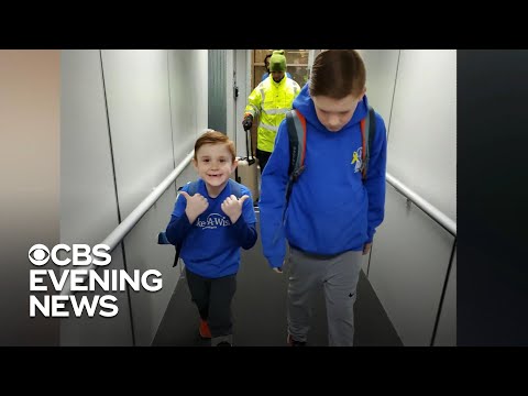 Pilot dad flies 6-year-old son to Disney on Make-a-Wish trip