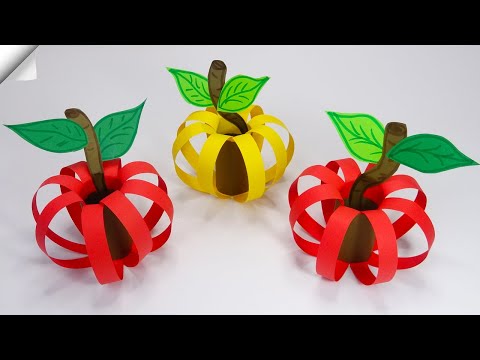 3d paper apple Easy paper crafts