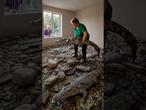 😍Putting crocodiles in the house by doing epoxy flooring. 🏡