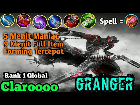 Farming cepat,5 menit maniac | Top Global Granger  Claroooo | Mobile Legends