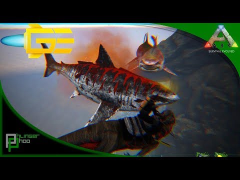 Ark: GES4 - 27 - ALPHA MEGALODON HUNTING - BASILOSAURUS TAMING!