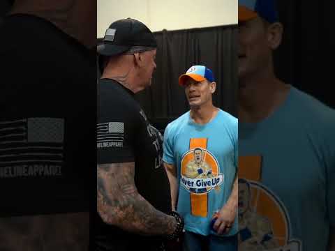 The Undertaker and John Cena catching up backstage at NXT!