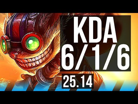 ZIGGS vs FIZZ (MID) | 6/1/6 | EUW Master | 25.14