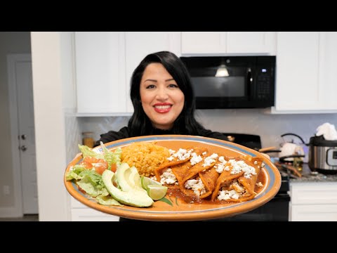 How to make The BEST EASY Authentic Mexican Enchiladas Rojas Recipe | Views on the road Enchiladas