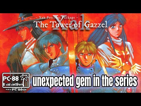 Xak: The Tower of Gazzel (PC-88 Paradise) Unexpected hidden 8bit gem in the Xak series! Also for MSX