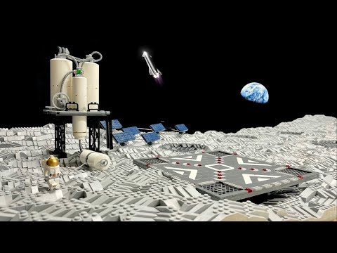 Rocket Landing-Pad and Fuel Station - LEGO Moon Base - Episode 2.