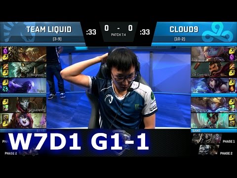 Liquid (w/ DoubleLift) vs Cloud 9 Game 1 | S7 NA LCS Spring 2017 Week 7 Day 1 | TL vs C9 G1 W7D1