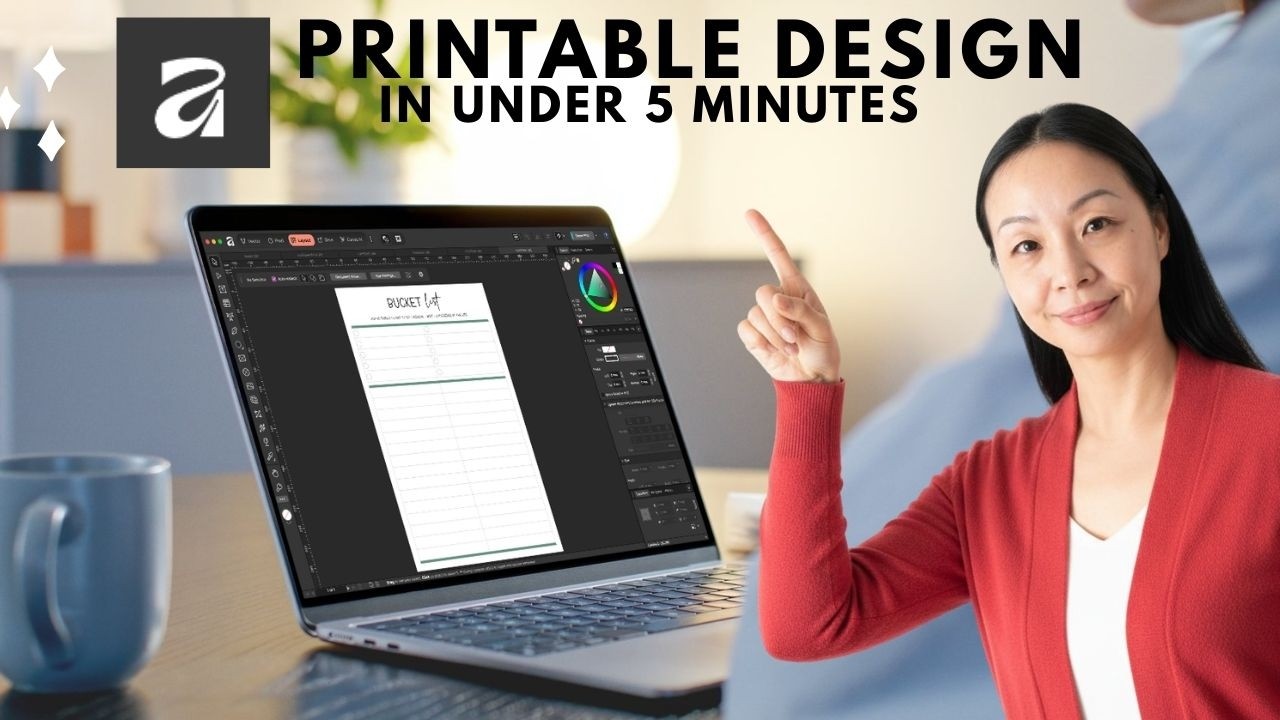 How to Make a DIY Printable Bucket List in Under 5 Minutes | Affinity by Canva Tutorial