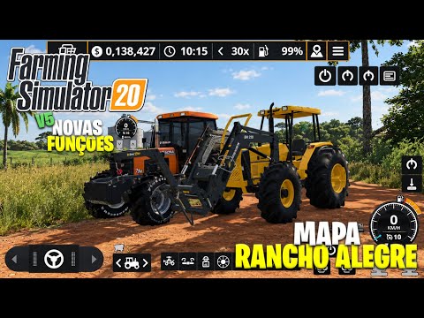 SAIUU!🌾 FS20 REMAKE V5 RANCHO ALEGRE COM LOJA DO FS19  FS 20 REMASTERIZADO LOTADO DE MODS BR
