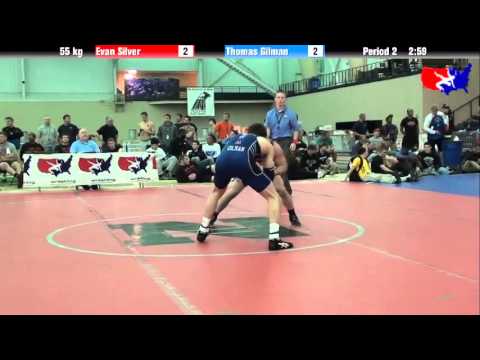 Evan Silver vs. Thomas Gilman at 2013 ASICS University Nationals - FS