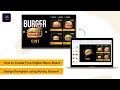 How to Create Free Digital Menu Board Design/Template using Voolsy Screen