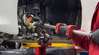 How to remove a front CV axle on Tesla with a cheap diy cable!