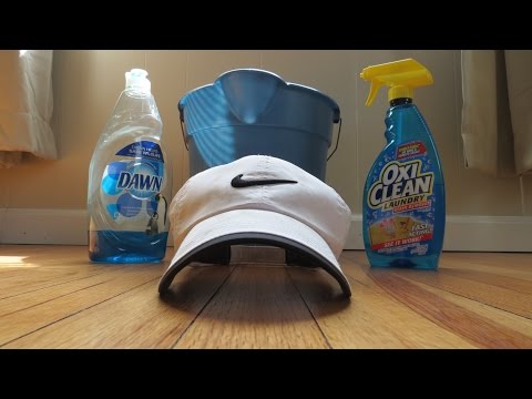 YouTube video about: How to get stains out of a white hat?