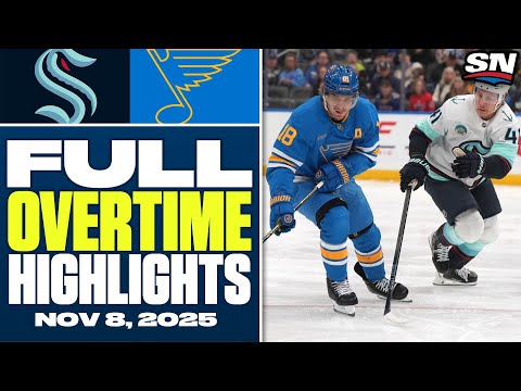 Seattle Kraken at St. Louis Blues | FULL Overtime Highlights - November 8, 2025