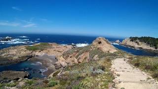 HD Wide-Angle View of Headland Cove from Sea Lion Point Trail at Point Lobos State Park, California