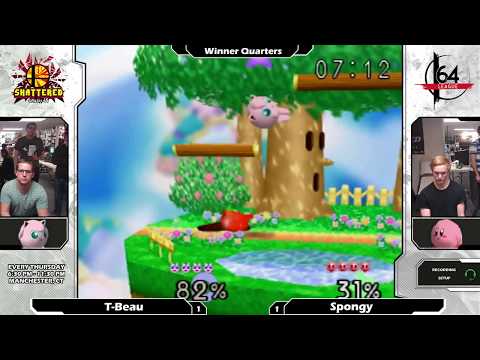 Smash 64: T-Beau (Falcon/Jigglypuff) V Spongy (Kirby) - Shattered 85 Tourney