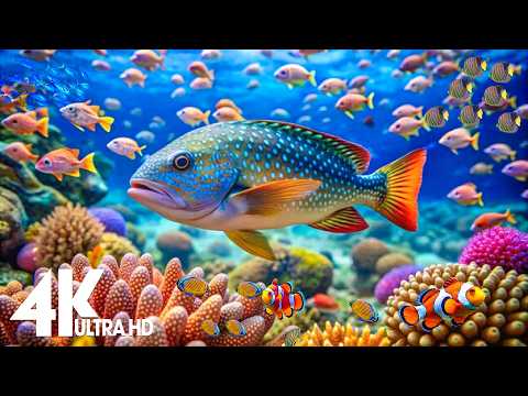 Ocean 4K - The Ultimate 4K Aquarium Voyage, Sea Animals & Coral Reefs with Relaxing Music