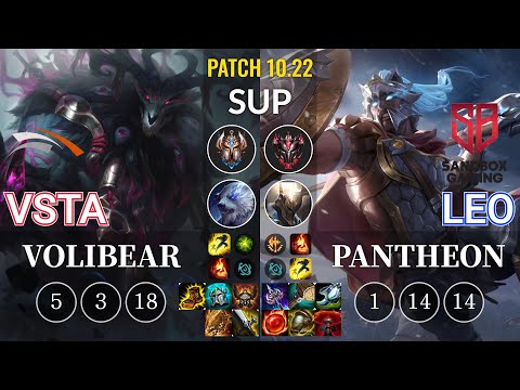 HLE Vsta Volibear vs SB Leo Pantheon Sup - KR Patch 10.22