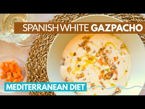 Spanish WHITE GAZPACHO | easy mediterranean diet recipes