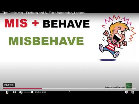 Prefix "Mis" Lesson