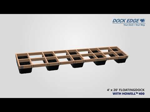 Dock Edge+ | DIY 4 x 20 Floating Dock with Howell™ 400 | diy-docks.com