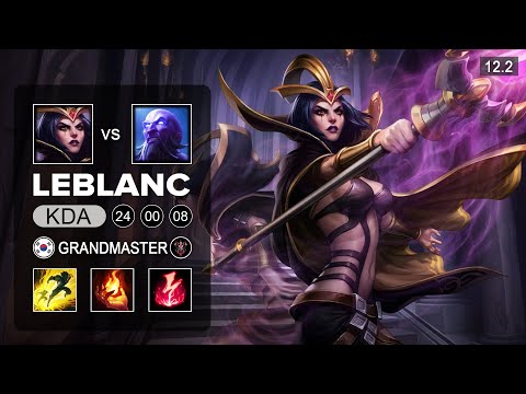 LeBlanc Mid vs Ryze - KR Grandmaster - Season 12 Patch 12.2