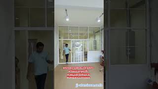 ชุดประตูบานเลื่อนแบ่งสามอิสระพร้อมแปะลายลูกฟัก