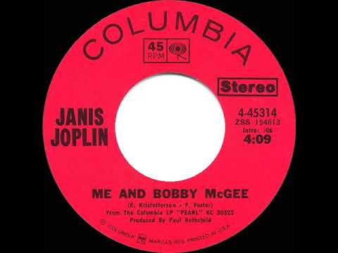 1971 HITS ARCHIVE: Me And Bobby McGee - Janis Joplin (a #1 record--stereo 45)