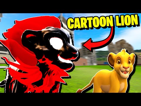 Creepy CARTOON LION has 15,634,104 health.. (WHAT?!)