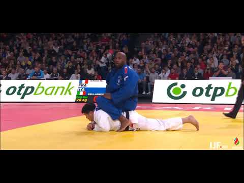 Teddy RINER chute contre KAGEURA Kokoro au Tournoi de PARIS 2020