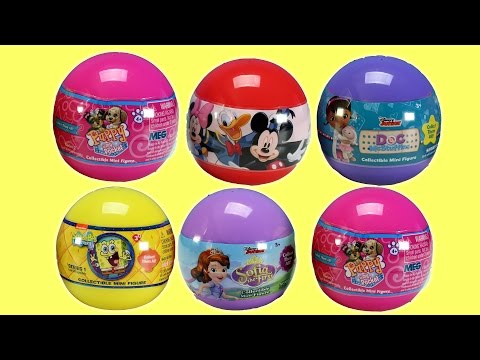 Balls Surprise Figures Mickey Mouse Doc McStuffins Sponge Bob Toys Video