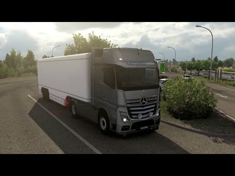 ETS2 1.38 Nantes - Bourges Scenic Delivery Mercedes Actros OM471 Engine Sound Kriechbaum