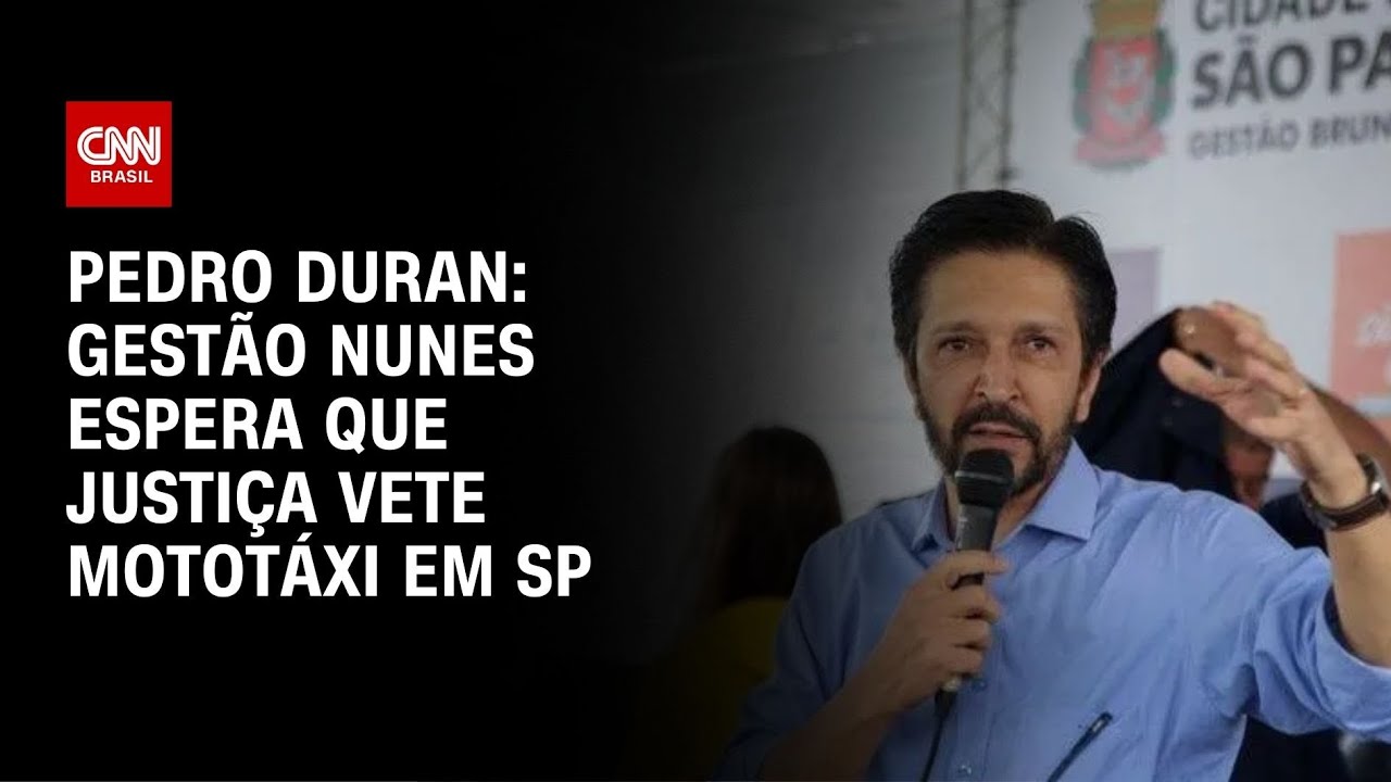 Pedro Duran: Gestão Nunes espera que Justiça vete mototáxi em SP | LIVE CNN