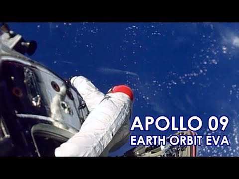 APOLLO 9 Earth Orbit EVA (Stabilized, Speed Corrected)