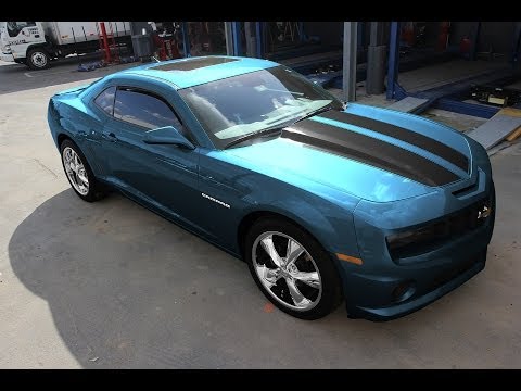 20x8.5 and 20x10 Staggered Foose Legend Chrome Wheels on a 2010 Chevrolet Camaro