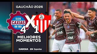 CAXIAS 4x1 GUARANY DE BAGÉ | MELHORES MOMENTOS | GAUCHÃO | 18/01/2026