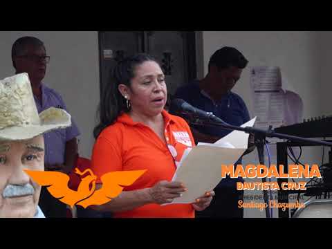 Madalena Esperanza Bautista Cruz, candidata a la presidencia municipal en Santiago Chazumba