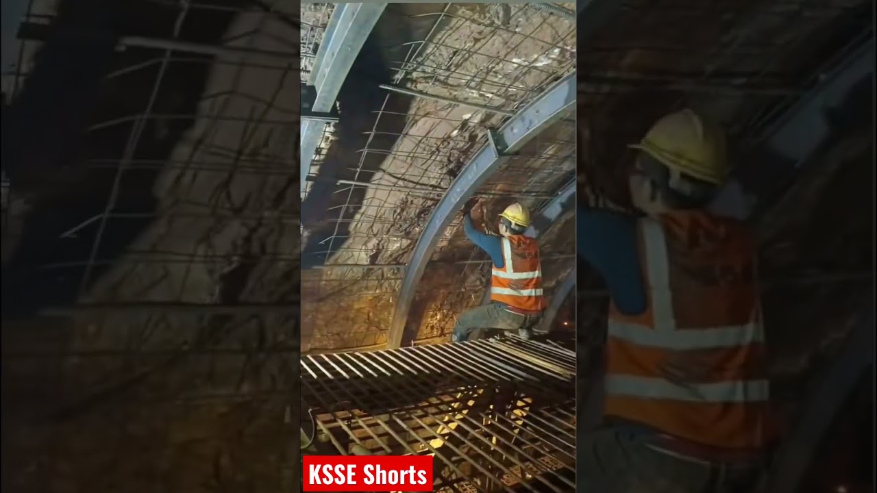 Tunnel construction process using steel frames #innovation #learning #construction #subscribe