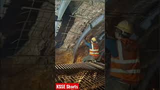 Tunnel construction process using steel frames #innovation #learning #construction #subscribe